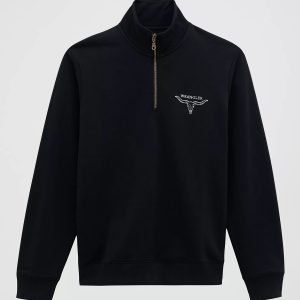 Longhorn Wrangler Quarter-Zip Fleece Pullover
