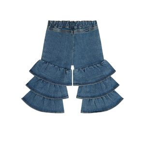 Wrangler® Baby Girls Pull Up Tiered Flare Jean - Denim