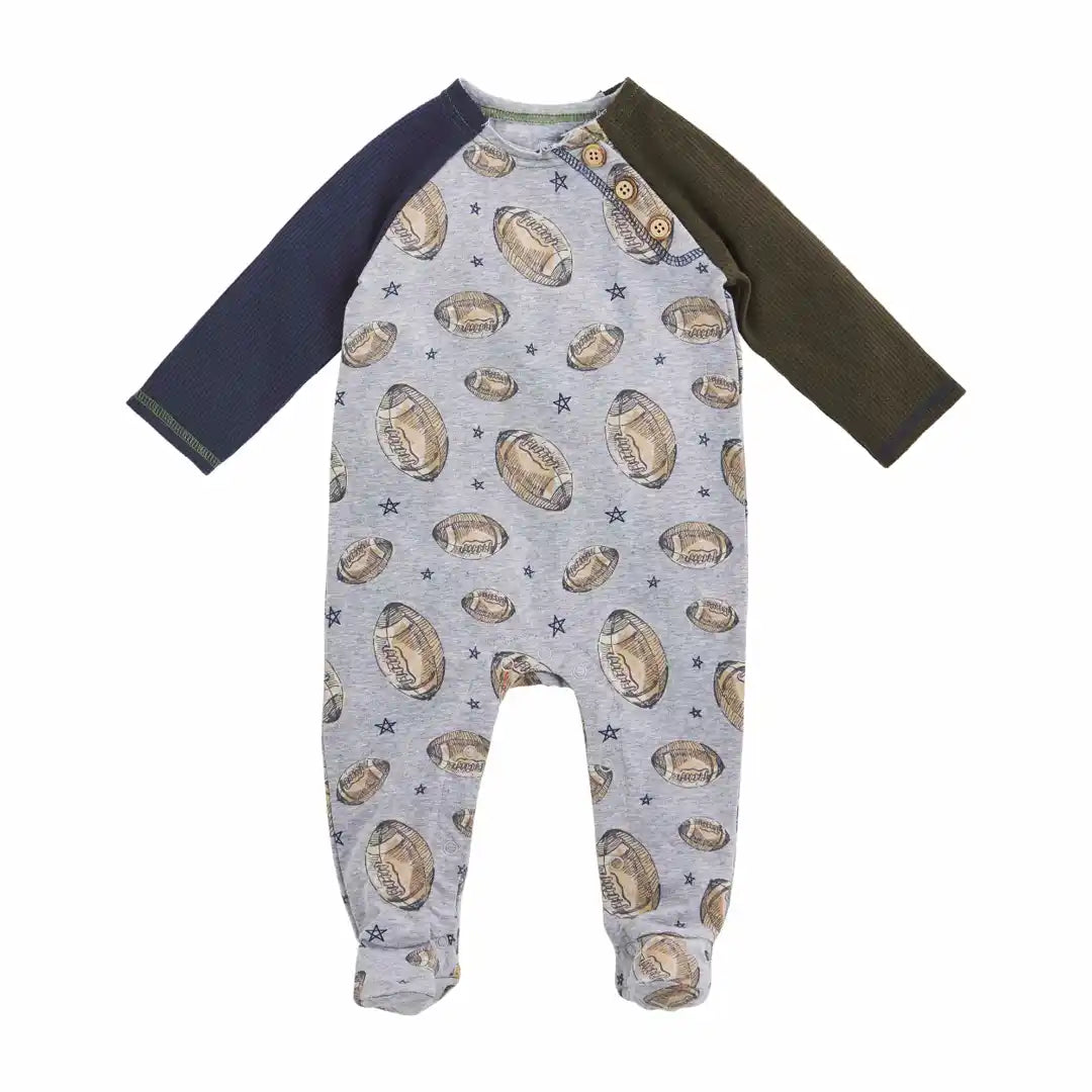 Football Print Raglan Sleeper