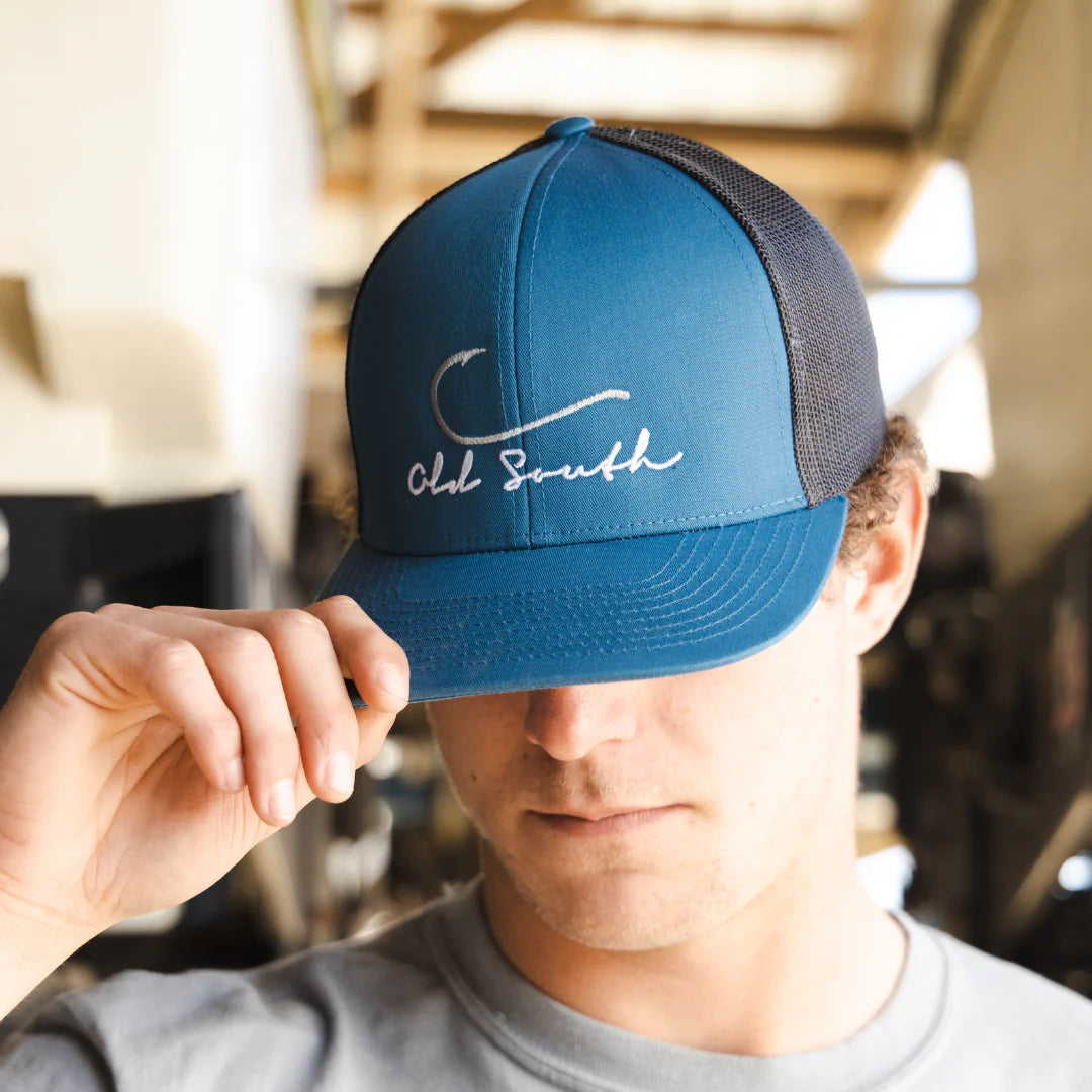 Single Hook - Trucker Hat-Ocean Blue/ Charcoal