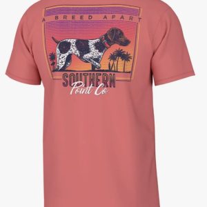 Retro Sunset Short Sleeve Tee- Cranberry