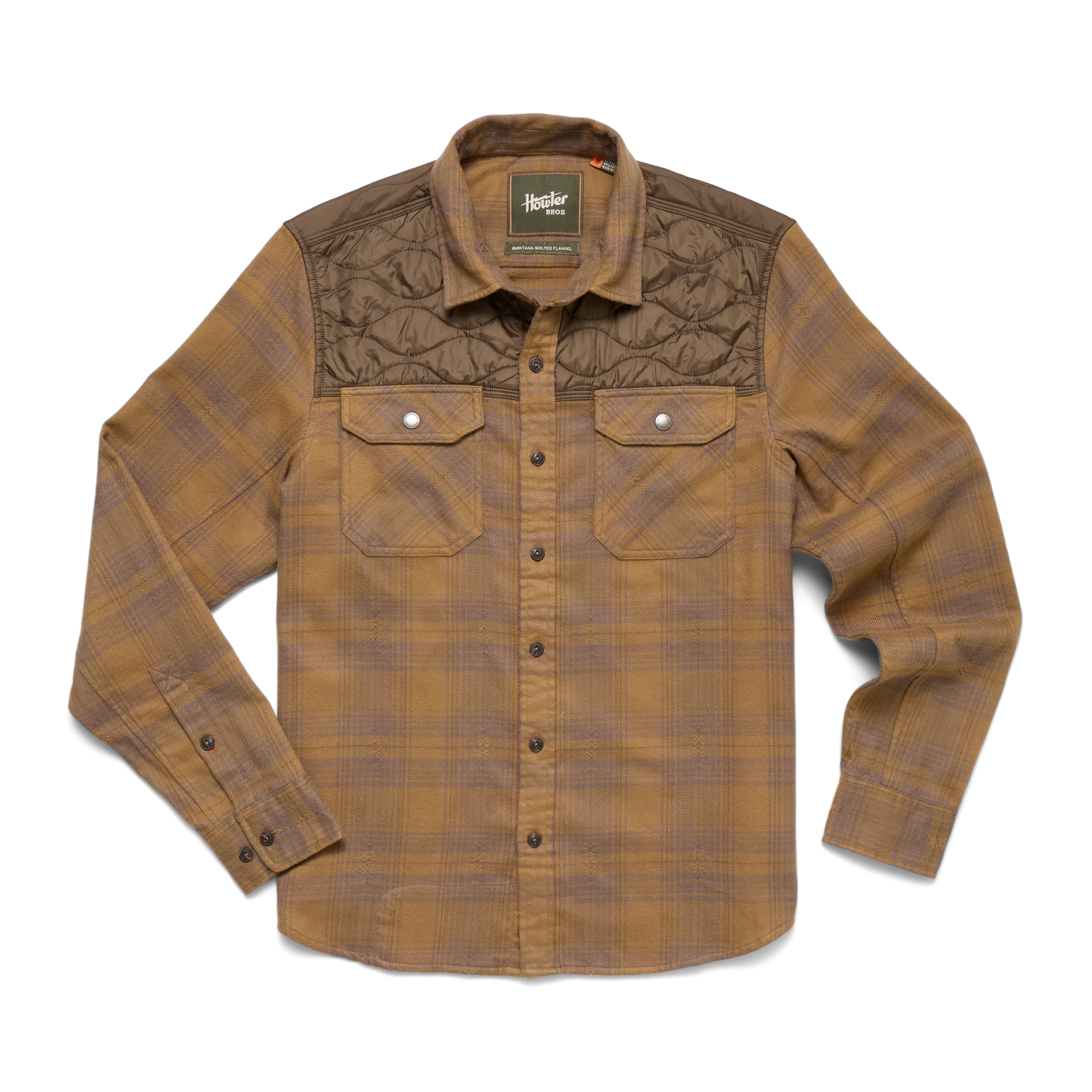 Quintana Quilted Flannel - Big Barrett Plaid - Swamp