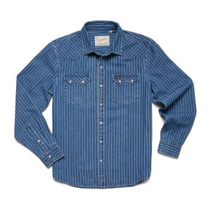 Dust Up Denim Snapshirt - Merle Stripe