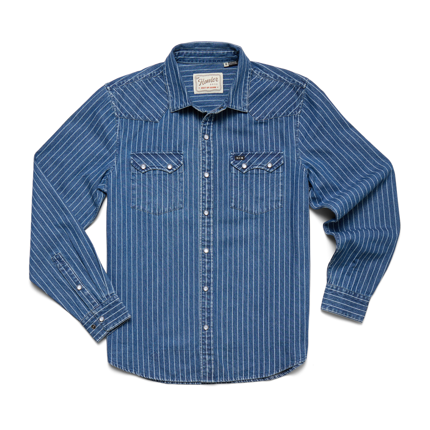 Dust Up Denim Snapshirt - Merle Stripe