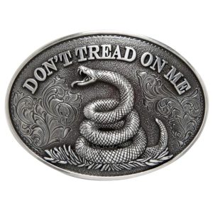 Oval Dont Tread On Me Belt Buckle