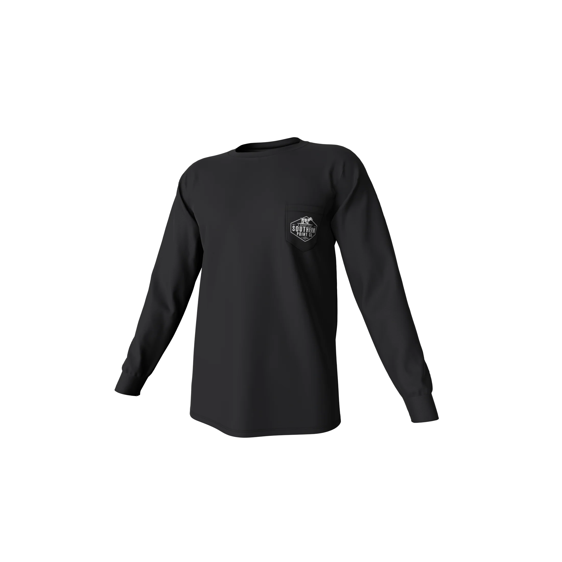 Youth Down South Long Sleeve Pocket Tee - Black - Image 2