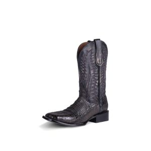 Caiman Wide Square Toe - Chocolate/Black