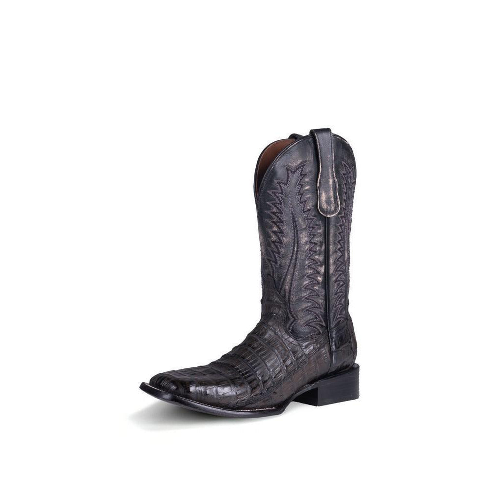 Caiman Wide Square Toe - Chocolate/Black