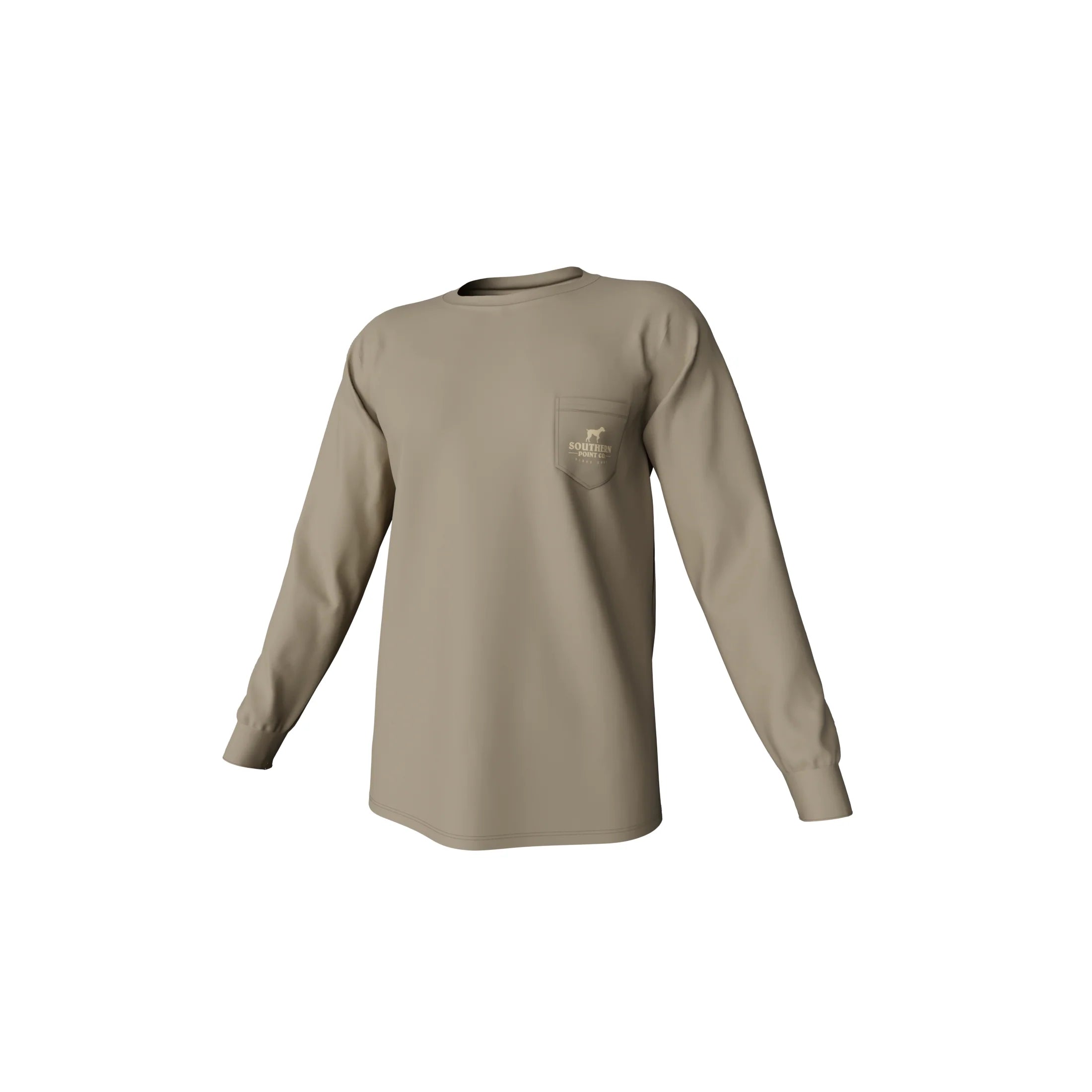 Youth Camo Logo Long Sleeve Pocket Tee - Sandstone - Image 2