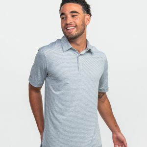 Heather Madison Stripe Polo - Spruce