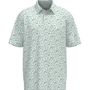 Tapped In Printed Polo - Meadow