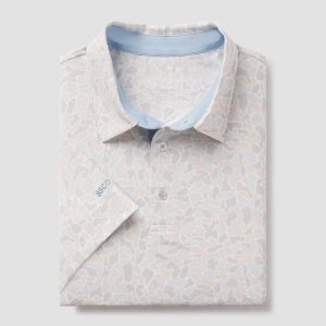 Hunter's Hideaway Printed Polo - River Rock
