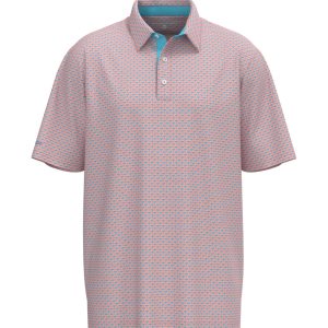 Martini Madness Printed Polo - Coral