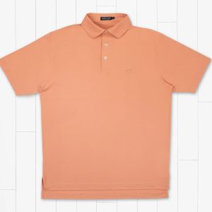 Dunmore Dots Performance Polo - Washed Peach