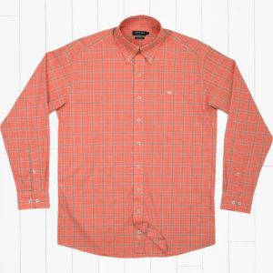 Calabash Performance Dress Shirt - Peach & Coral