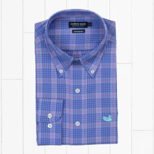 Calabash Performance Dress Shirt - Lilac & Royal Blue