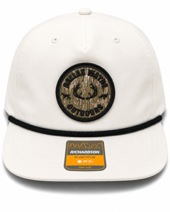 Outdoors PVC Circle Patch Hat - Bottomland - White & Black