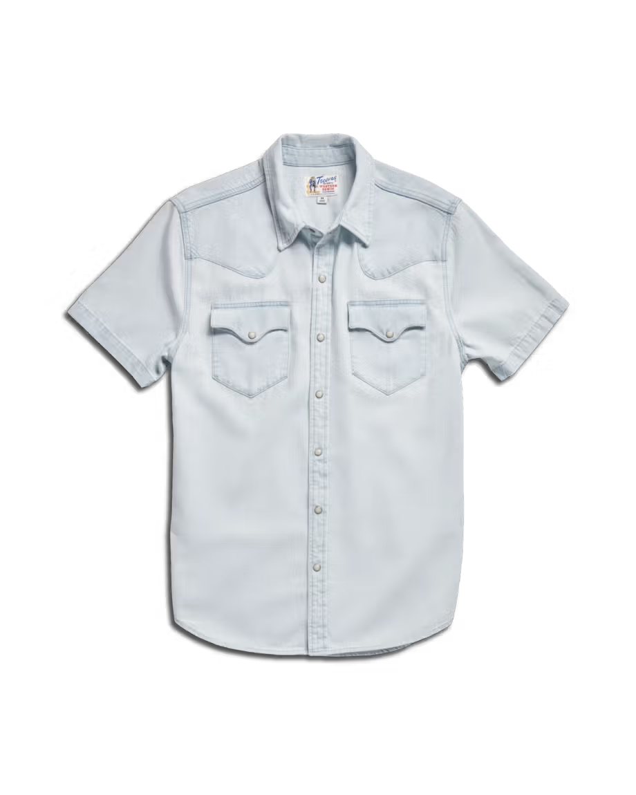 Men's Denim Short Sleeve Pearl Snap - Ultra Light