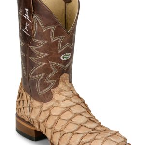 Ocean View Rustic Tan Pirarucu 11' Exotic Boot