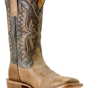 MNS Preston Wide Square Toe Cowboy Boot - Desert Brown