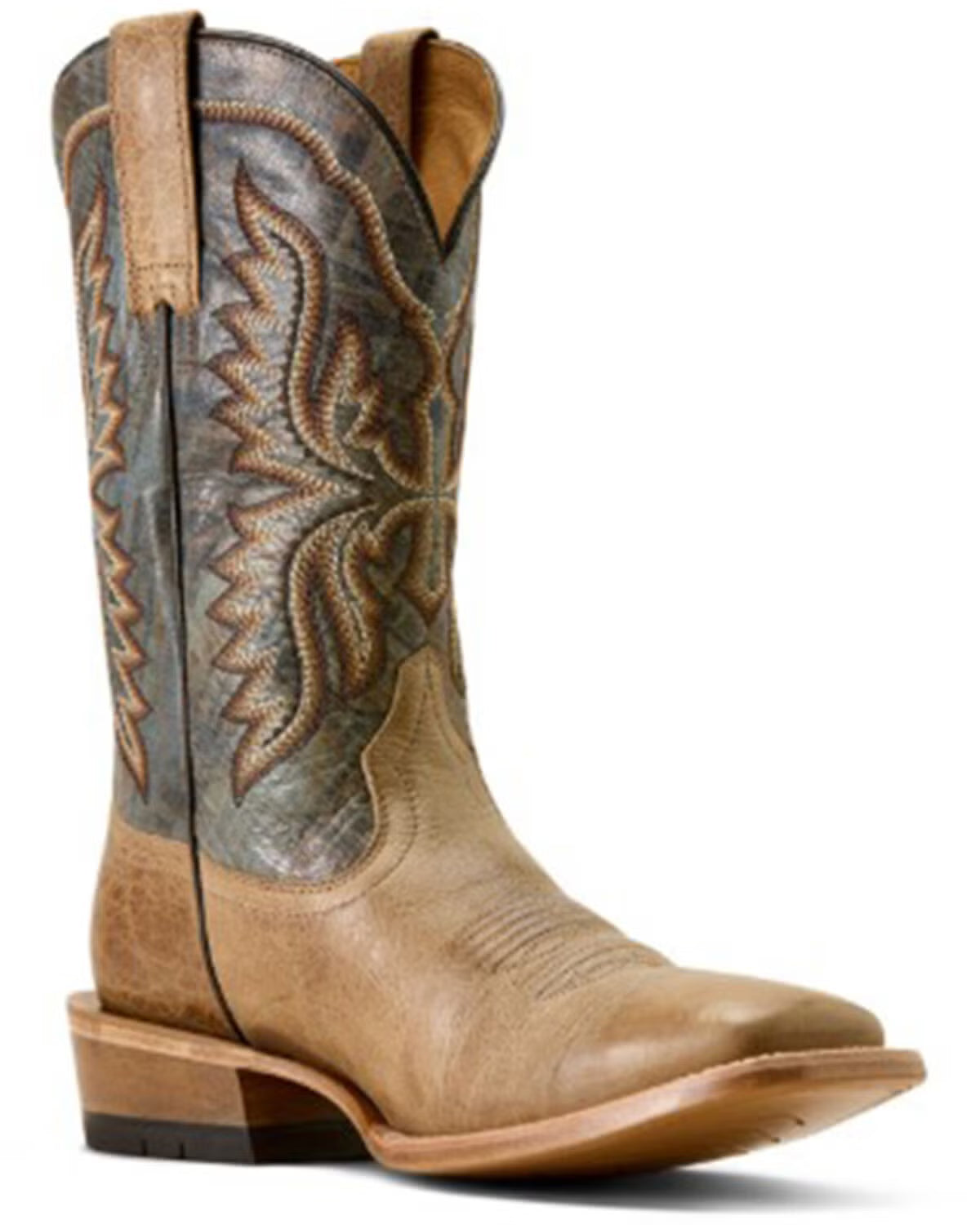 MNS Preston Wide Square Toe Cowboy Boot - Desert Brown