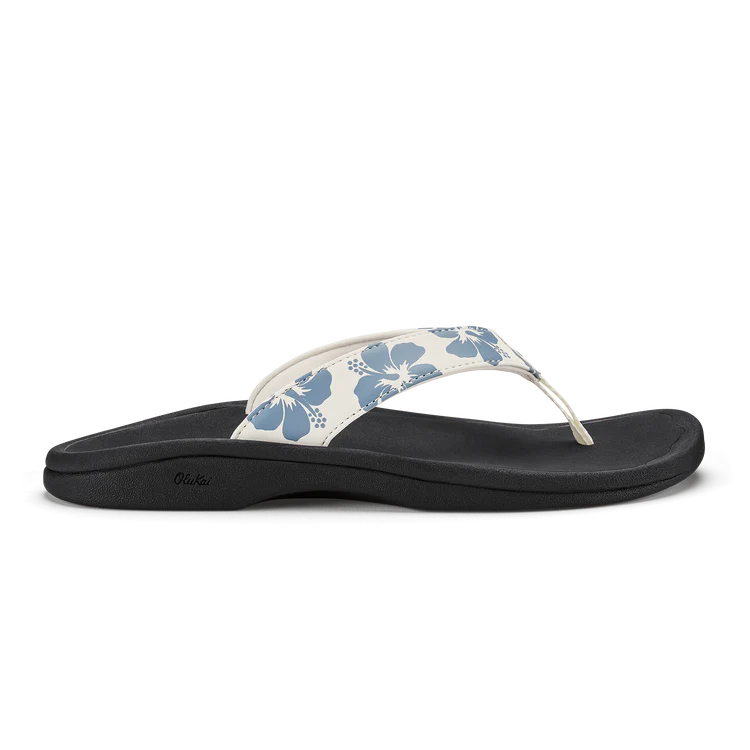 'Ohana Women's Beach Sandal  - White Sand & Pua