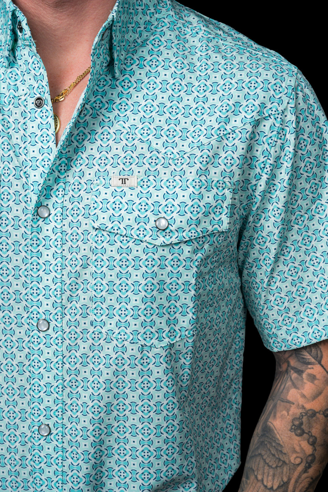 The Pierce - Short Sleeve Pearl Snap Shirt - Image 3