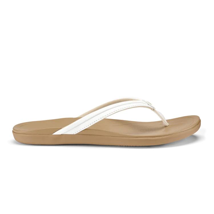 Women's Ho'opio Malua Beach Sandal - Bright White & Warm Sand