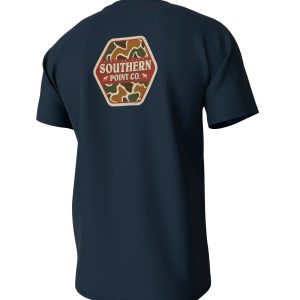 Youth Camo Logo Short Sleeve Pocket Tee - Midnight Navy