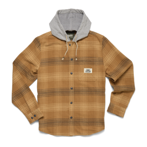 Salvo Hooded Blanket Flannel - Mesa Plaid - Duck Brown