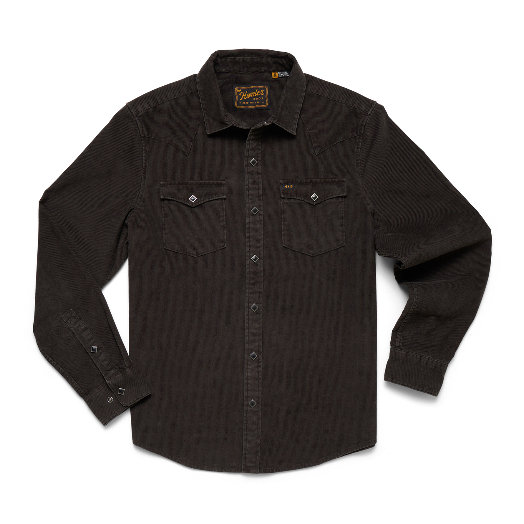 Banning Corduroy Snapshirt - Antique Black