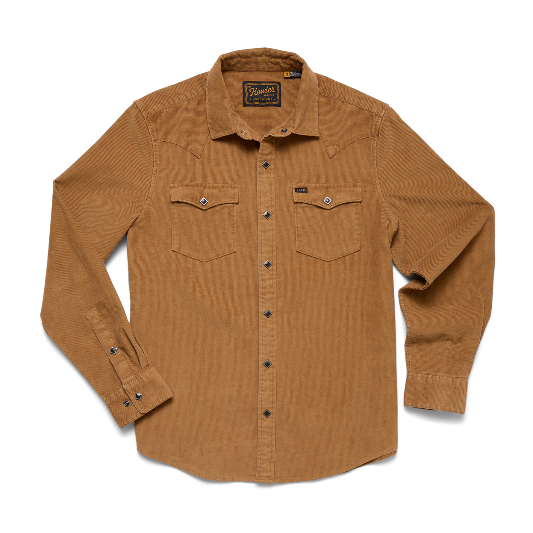 Banning Corduroy Snapshirt - Duck Brown