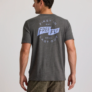 First & Last Tee - Heather Black Sand