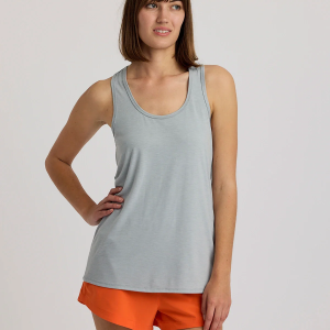 Women's Bamboo Motion Racerback Tank - Heather Aspen Grey