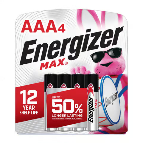 Energizer Max AAA Alkaline Batteries 4 pk