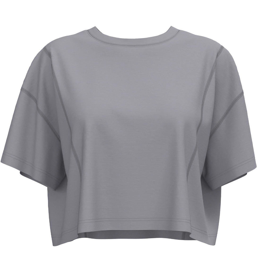 All Day Cropped Tee - Harbor Slate