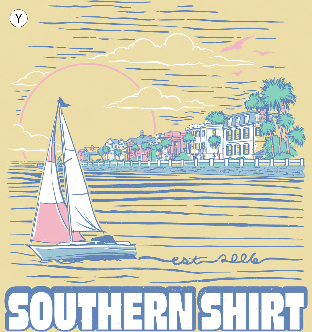 Sunset Cruise Tee - Canary