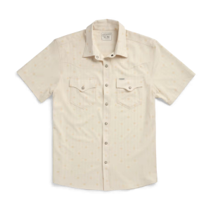 Men's Performance Western Short Sleeve Pearl Snap - Light Sand Multi