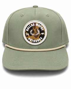 Outdoors PVC Circle Patch Hat - Old School Camo - Barnacle & Tan