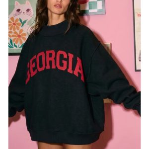 Reversible Mockneck Georgia Sweatshirt - Black