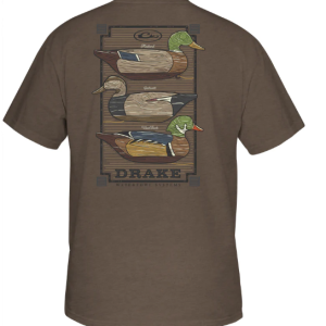 Drake Vintage Decoy Stack SS TEE - Walnut DK Heather