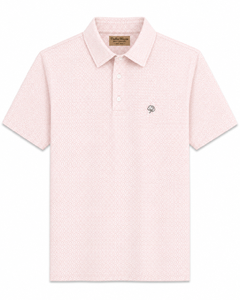 Cotton Performance Polo - White & Pink
