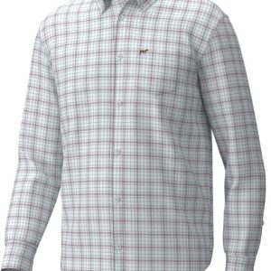 Hadley Luxe Lite Long Sleeve Button Down- Harvey Plaid Elder & Emerald Coast
