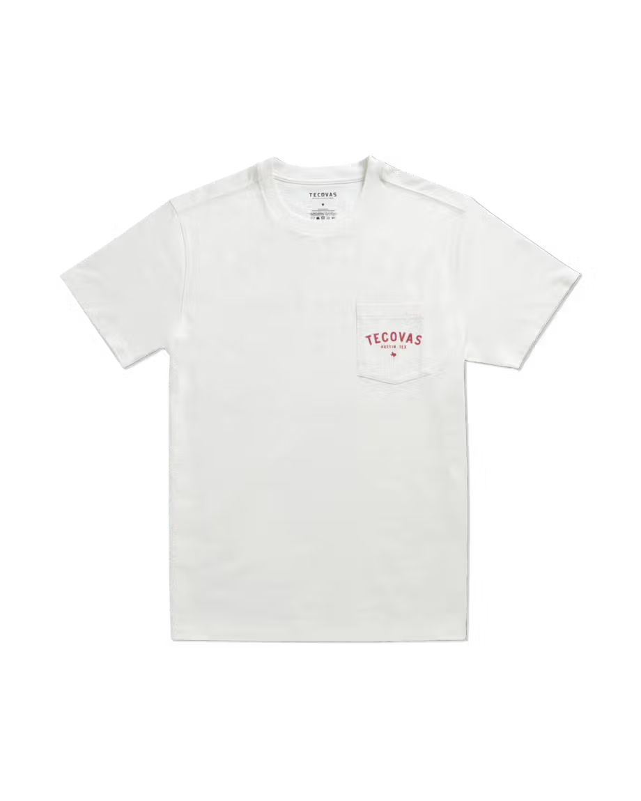 Fine Makers Pocket T-Shirt - Bone/Red