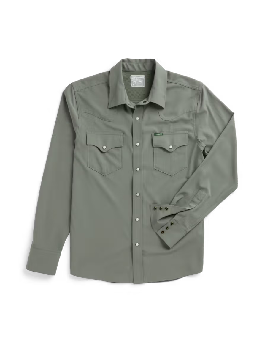 Men's Performance Western Pearl Snap - Cactus