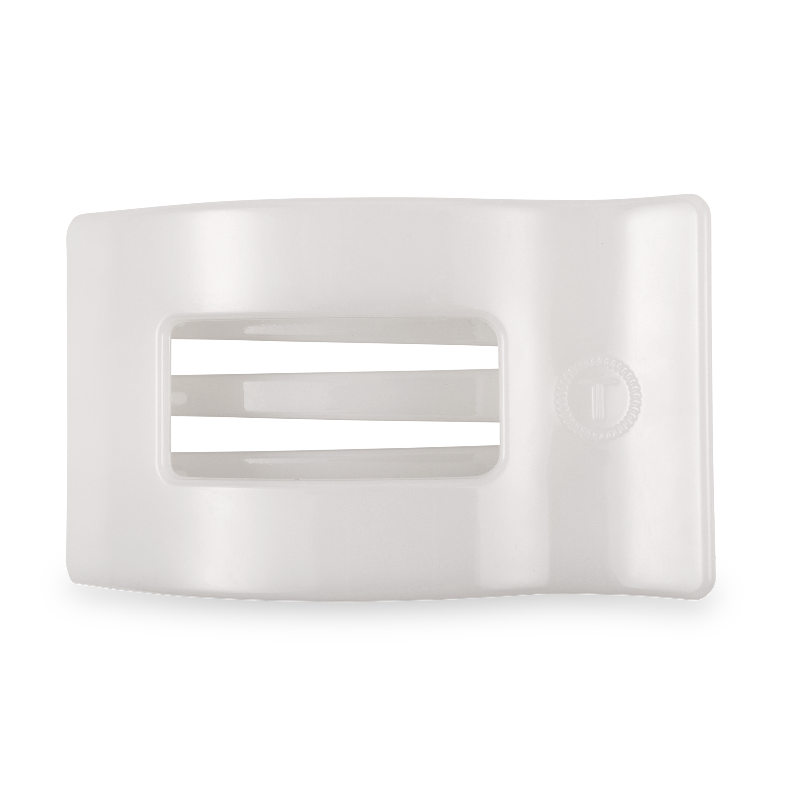 Flat Rectangle Hair Clip | Large | Coconut White