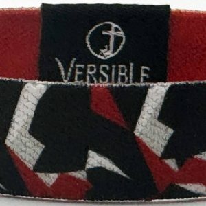 Team Camo / Philippians 4:13 Wristband: Red & Black