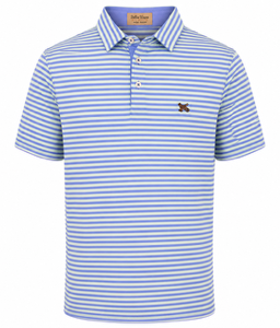 Quail Performance Polo - Vista Blue & Mint