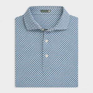 Blue Horizon Agave Printed Performance Polo