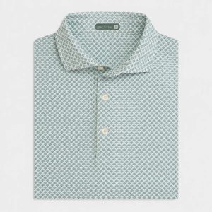 Desert Green Agave Printed Performance Polo